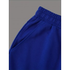 Men's Casual Graphic Polyester Shorts - Elastic Waist