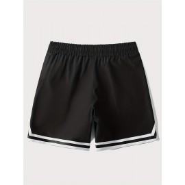 Men's Quick-Dry Chevron Polyester Shorts – Drawstring Waist