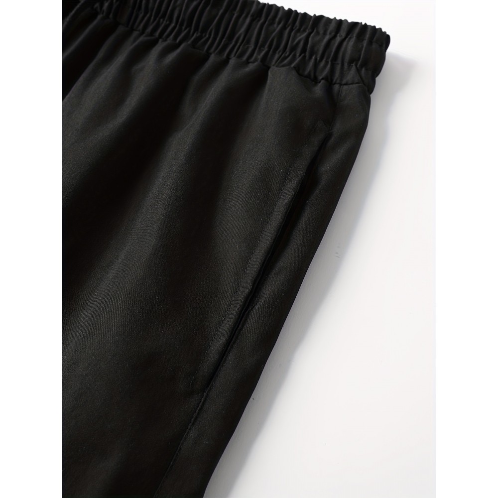 Men's Quick-Dry Chevron Polyester Shorts – Drawstring Waist