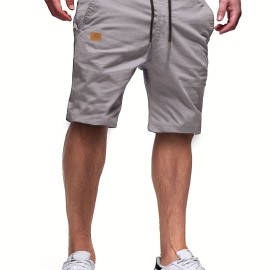 Men's Casual Cargo Shorts - 100% Polyester, Regular Fit
