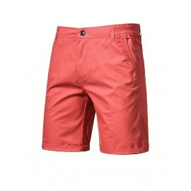 Men's Cotton Twill Chino Shorts - Elastic Waist