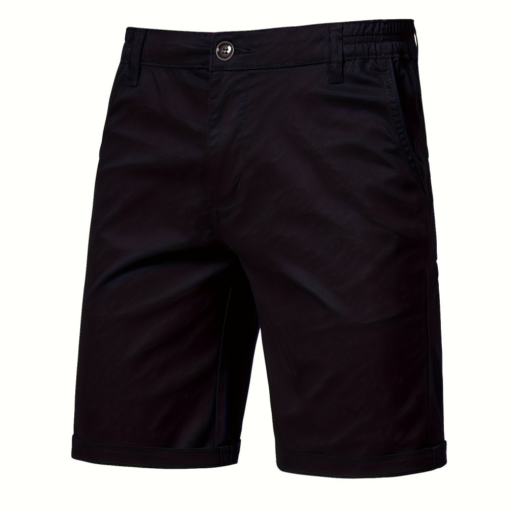 Men's Cotton Twill Chino Shorts - Elastic Waist