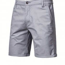 Men's Cotton Twill Chino Shorts - Elastic Waist