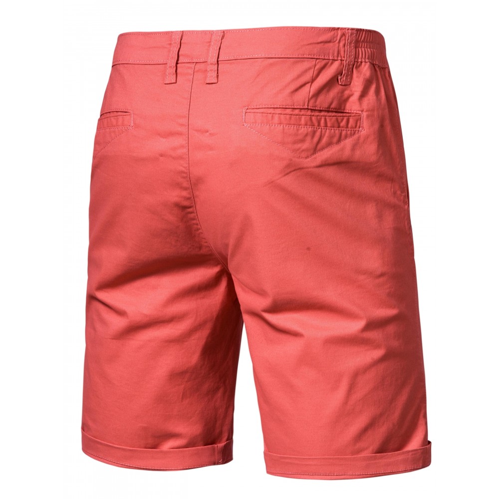 Men's Cotton Twill Chino Shorts - Elastic Waist