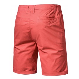 Men's Cotton Twill Chino Shorts - Elastic Waist