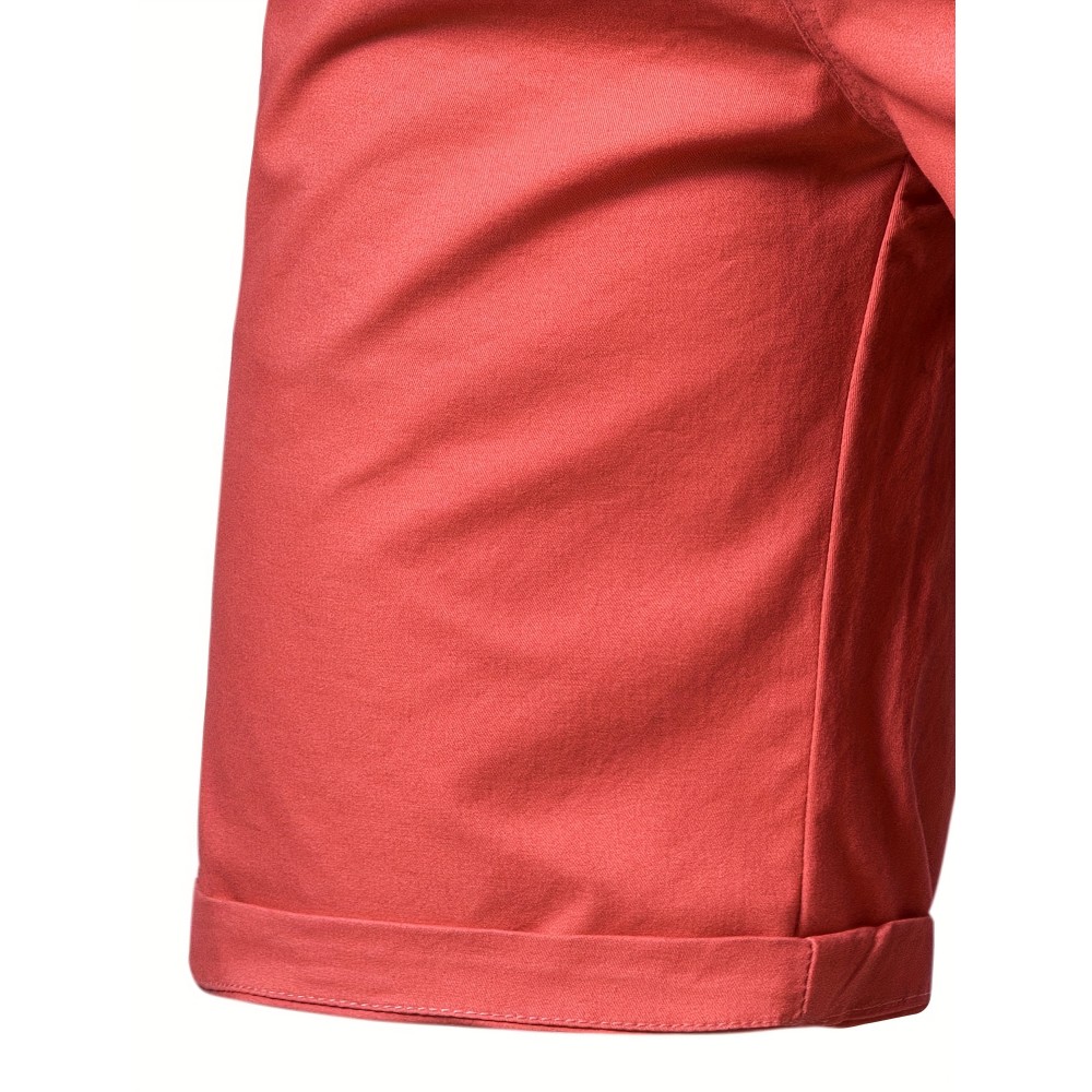 Men's Cotton Twill Chino Shorts - Elastic Waist