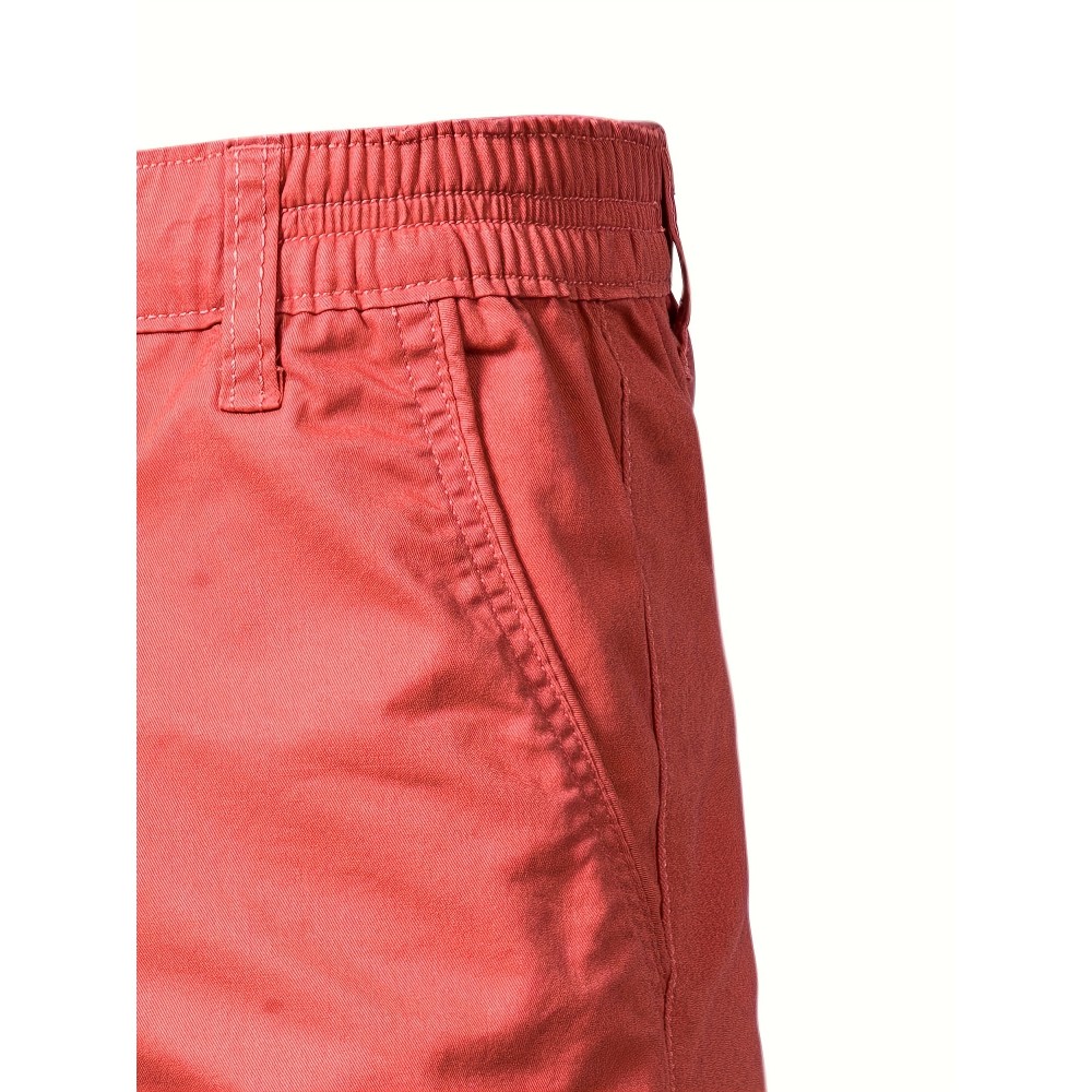 Men's Cotton Twill Chino Shorts - Elastic Waist