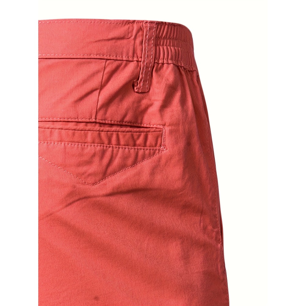 Men's Cotton Twill Chino Shorts - Elastic Waist