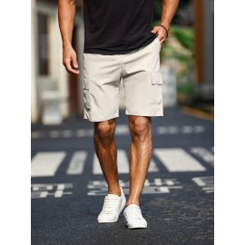 Men's Polyester Cargo Shorts - Regular Fit, Summer