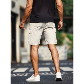Men's Polyester Cargo Shorts - Regular Fit, Summer