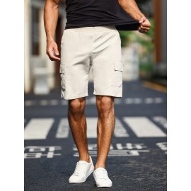 Men's Polyester Cargo Shorts - Regular Fit, Summer