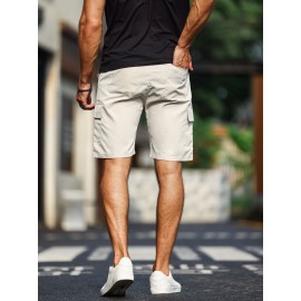 Men's Polyester Cargo Shorts - Regular Fit, Summer