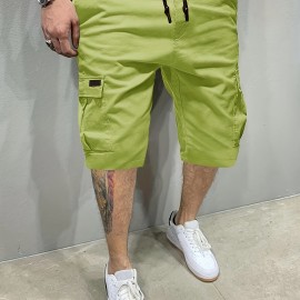 男士宽松工装短裤 — 100%聚酯纤维,透气速干
