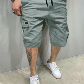 男士宽松工装短裤 — 100%聚酯纤维,透气速干