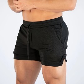 Men's Quick-Dry Stretch Polyester Workout Shorts