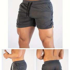 Men's Quick-Dry Stretch Polyester Workout Shorts