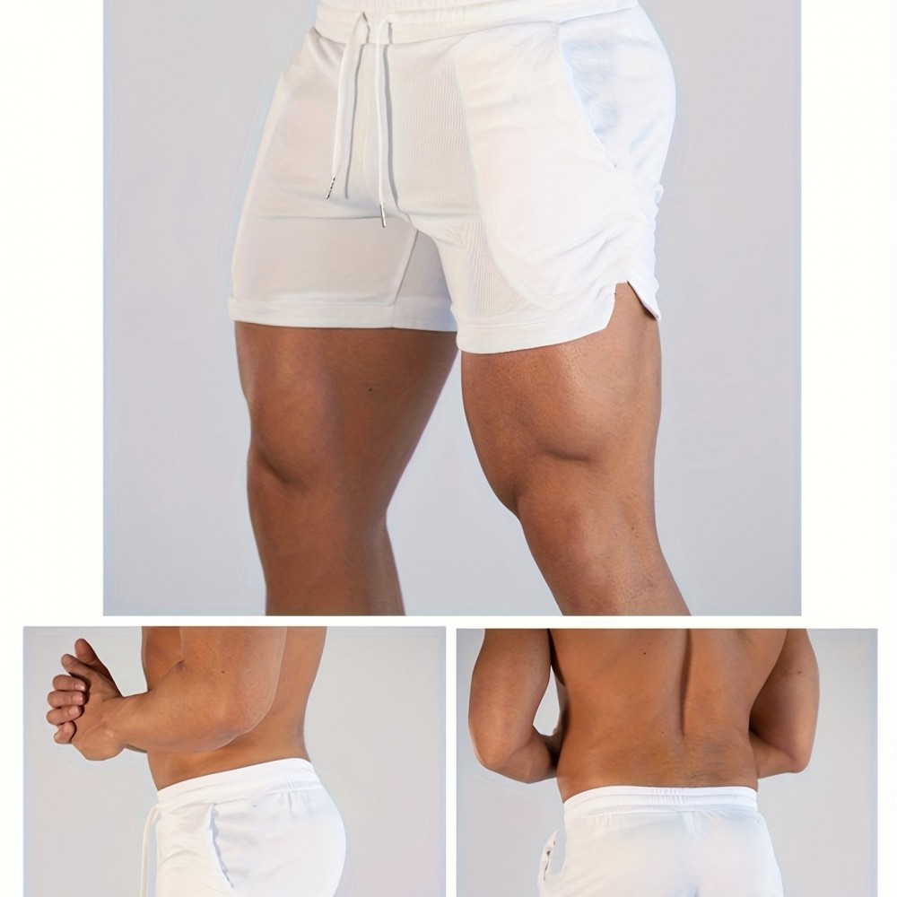Men's Quick-Dry Stretch Polyester Workout Shorts