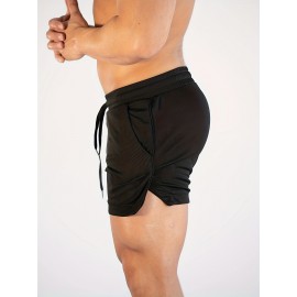 Men's Quick-Dry Stretch Polyester Workout Shorts