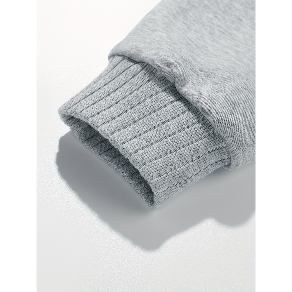 Men's Color-Block Sherpa-Lined Hoodie - Cotton-Poly Blend