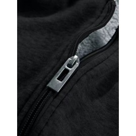 Men's Color-Block Sherpa-Lined Hoodie - Cotton-Poly Blend