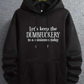 Men's Geometric-Print Polyester Hoodie – Kangaroo Pocket