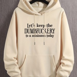 Men's Geometric-Print Polyester Hoodie – Kangaroo Pocket