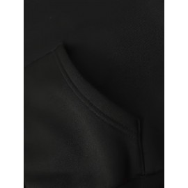 Men's Geometric-Print Polyester Hoodie – Kangaroo Pocket