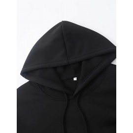 Men's Geometric-Print Polyester Hoodie – Kangaroo Pocket