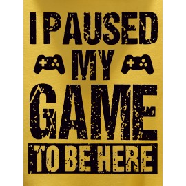 'I Paused My Game' Funny Hoodie for Men – Polyester Pullover