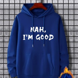I'm Good 图案连帽衫 — 男士聚酯纤维套头卫衣