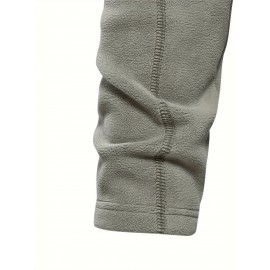 Men's Corduroy Zip-Up V-Neck Sweatshirt - Polyester