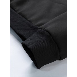 Men's Casual Crew Neck Sweatshirt - Polyester-Spandex