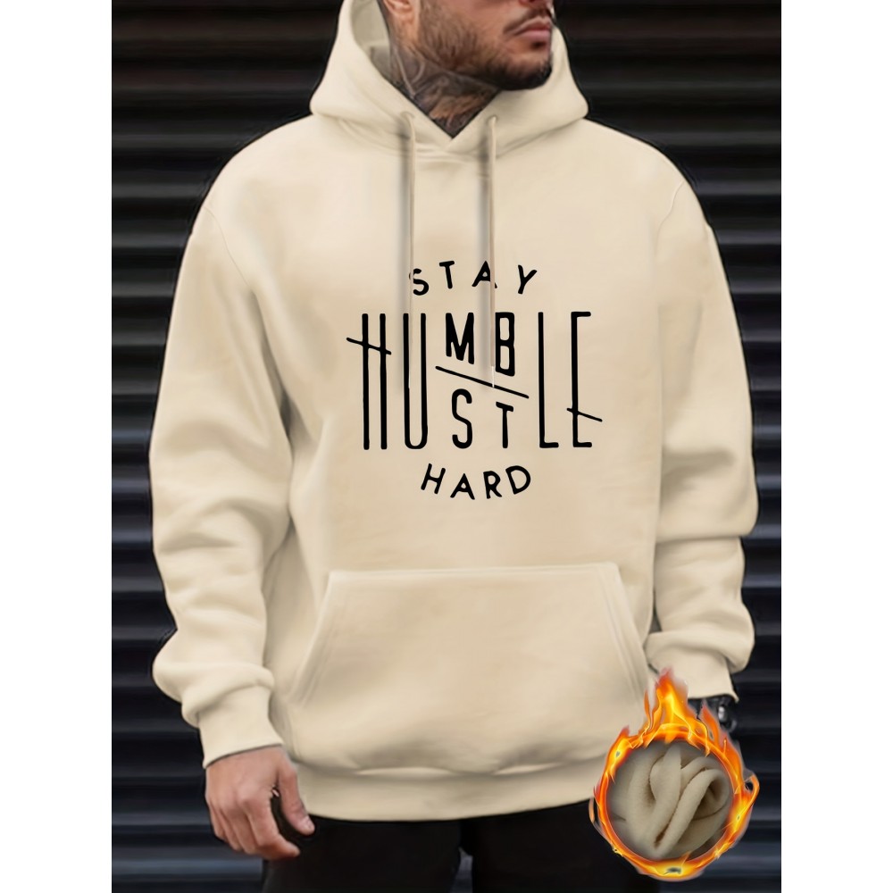Stay Humble & Hustle Hoodie – Men's Polyester Pullover