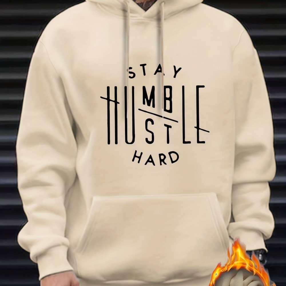 Stay Humble & Hustle Hoodie – Men's Polyester Pullover