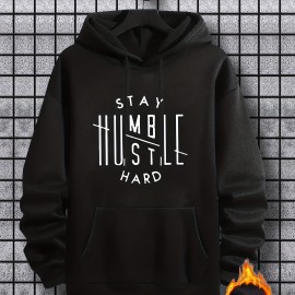 Stay Humble & Hustle Hoodie – Men's Polyester Pullover