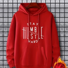 Stay Humble & Hustle Hoodie – Men's Polyester Pullover