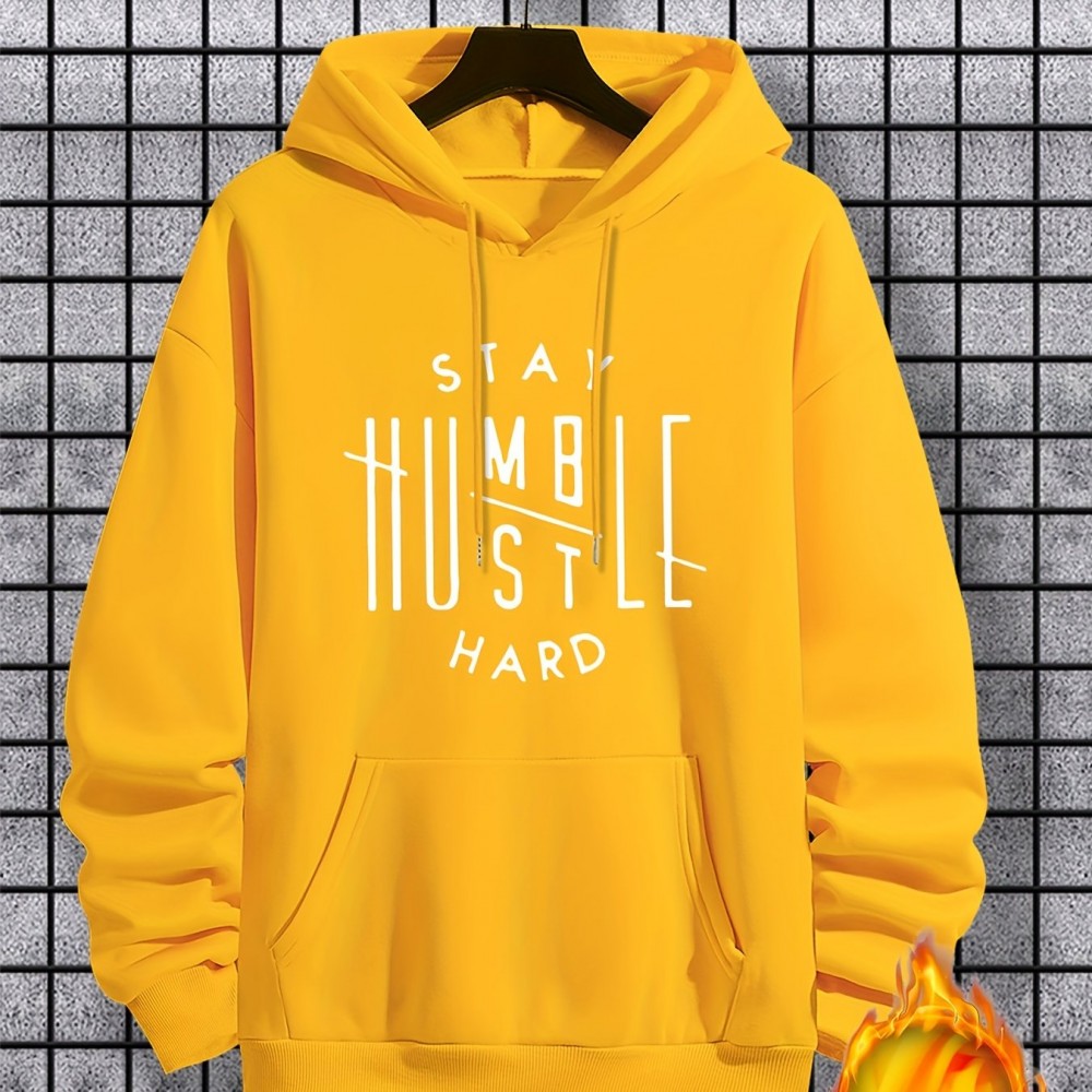 Stay Humble & Hustle Hoodie – Men's Polyester Pullover
