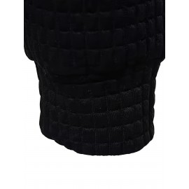 Men's Polyester Waffle-Knit Hoodie – Kangaroo Pocket