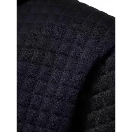Men's Polyester Waffle-Knit Hoodie – Kangaroo Pocket