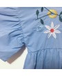 花朵刺绣纯棉女童A字裙——适合4–15岁