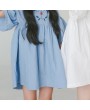 花朵刺绣纯棉女童A字裙——适合4–15岁