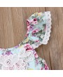女童夏季无袖碎花连衣裙 – 蕾丝后背,A字版型