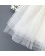 女童长袖拼接连衣裙——立领、A字型