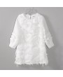 女童羽毛装饰A字连衣裙(4–15岁)