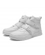 男士高帮休闲运动鞋——金属扣饰与舒适鞋底