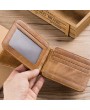 Bullcaptain 男士 RFID 防盗三折真皮钱包