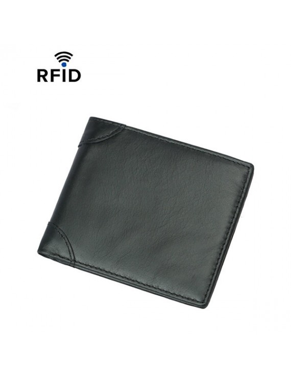 RFID屏蔽超薄牛皮商务钱包