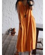 女士无袖棉麻A字连衣裙——夏季款