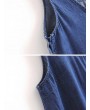 女士牛仔无袖休闲连衣裙 – 蓝色