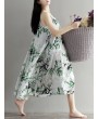 女士飘逸印花细肩带长裙